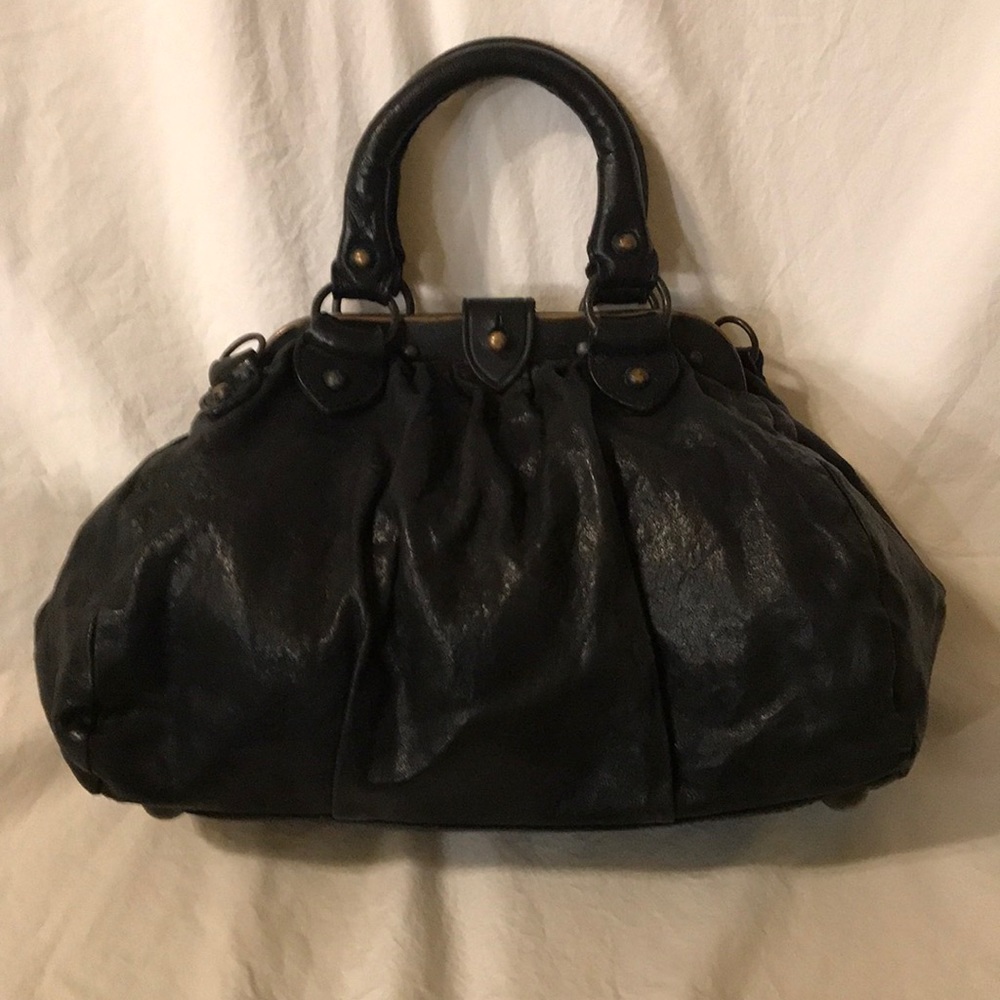 Allsaints Spitafields Black Leather Bag